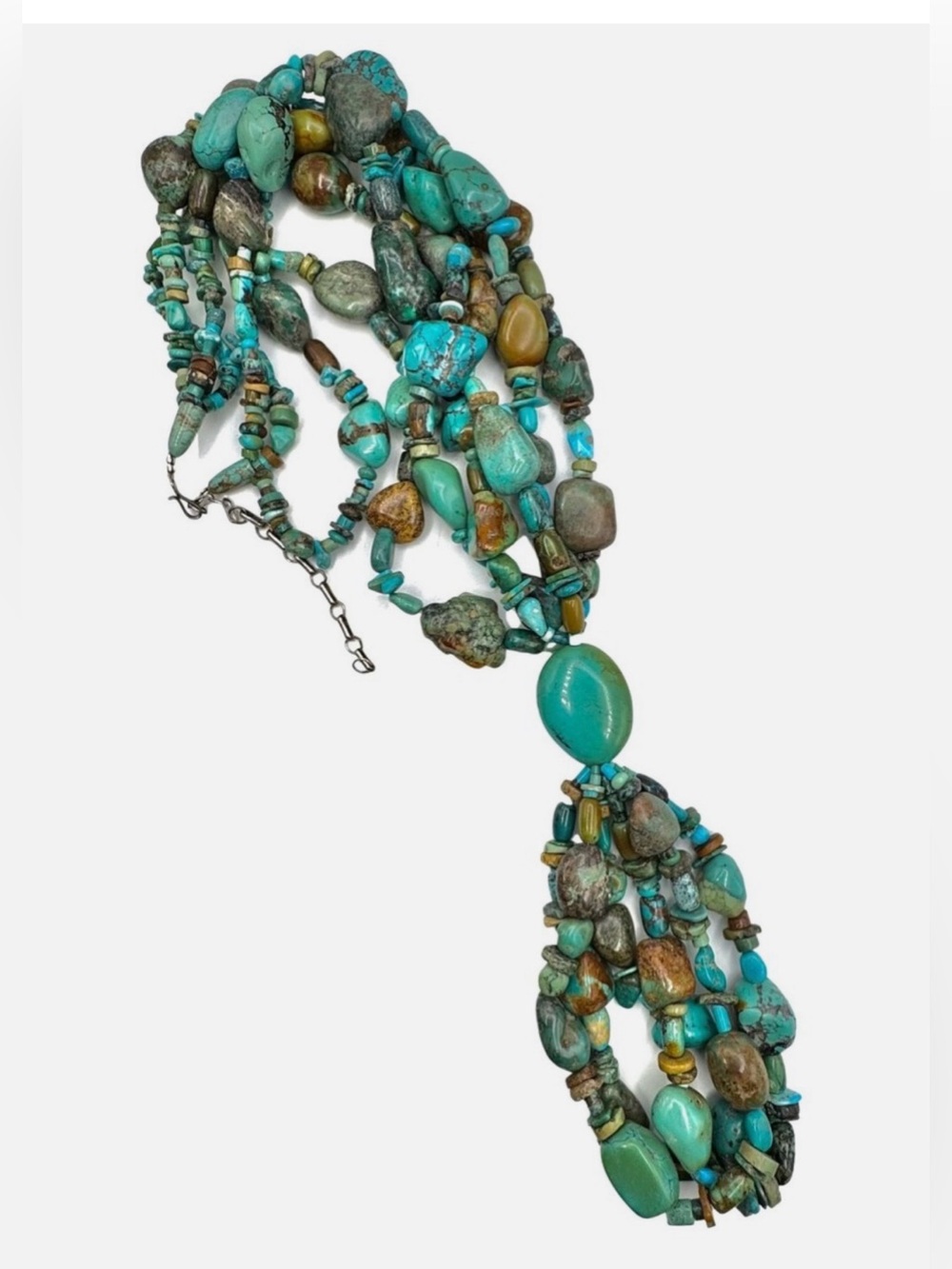 Kewa Santo Domingo Multi Color Turquoise Multi Strand Beaded Jacla Necklace